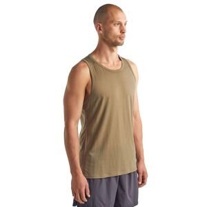 NWT icebreaker Men size Large Flint Gray Green Cool-Lite Amplify Tank Wool Blend